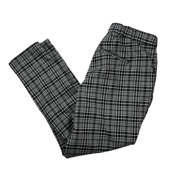 Hot Topic Womens Size Large L Black and White Plaid High Rise Pants 30"W x 28"I - Picture 5 of 16